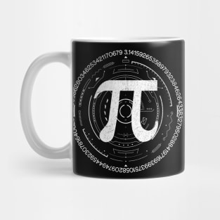 pi and 100 decimals in a circle π pi day 3 14 Mug